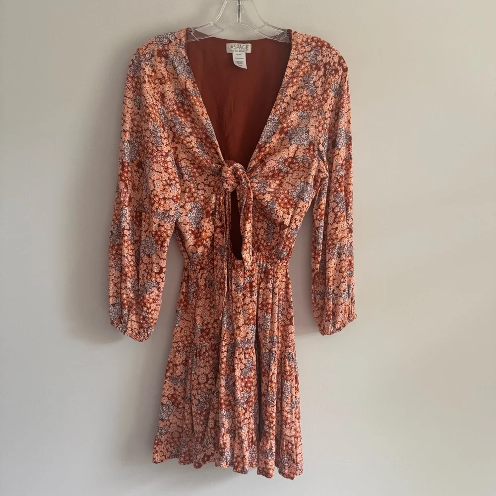 L*Space Floral Mini Dress in Pink and White - Picture 2 of 8